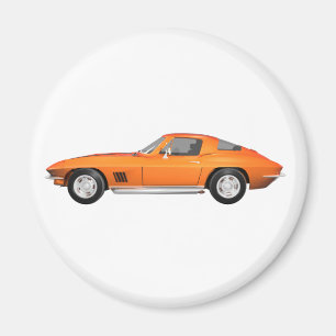 Korvette-Sport-Auto 1967: Orange Ende Magnet