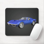 Korvette-Sport-Auto 1970: Blaues Ende: Mousepad (Mit Mouse)