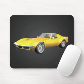 Korvette-Sport-Auto 1970: Gelbes Ende: Mousepad (Mit Mouse)