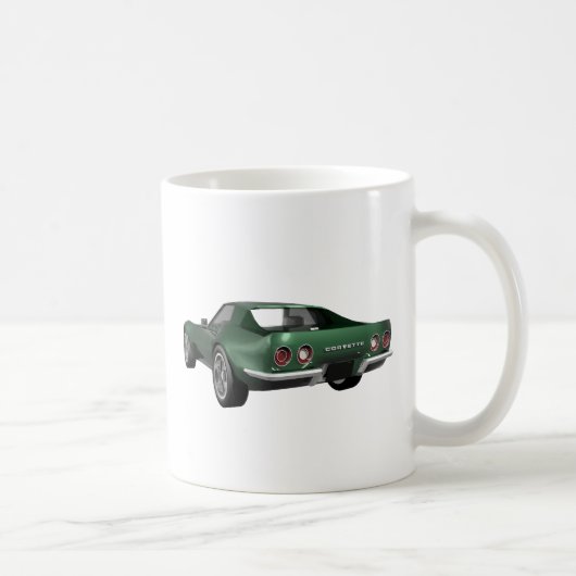 Korvette-Sport-Auto 1970: Grünes Ende Kaffeetasse (Rechts)