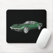Korvette-Sport-Auto 1970: Grünes Ende Mousepad (Mit Mouse)