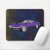 Korvette-Sport-Auto 1970: Lila Ende: Mousepad (Mit Mouse)