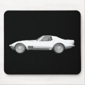 Korvette-Sport-Auto 1970: Weißes Ende Mousepad (Vorne)