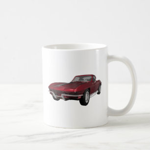 Korvette von 1967: Sportwagen: Candy Apple Finish: Kaffeetasse