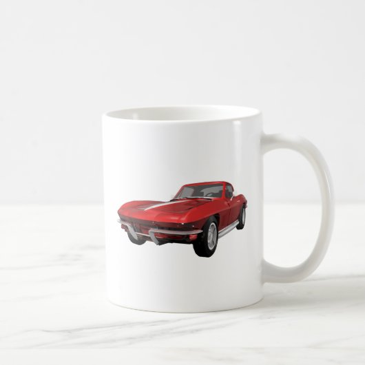 Korvette von 1967: Sportwagen: Red Finish: Kaffeetasse (Rechts)