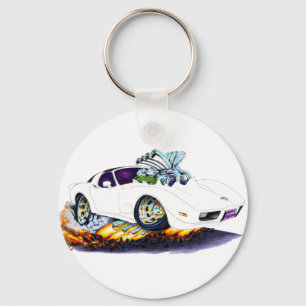 Korvette-Weiß-Auto 1977-79 Schlüsselanhänger
