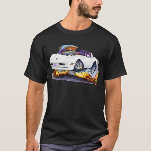 Korvette-Weiß-Auto 1980-82 T-Shirt (Vorderseite)