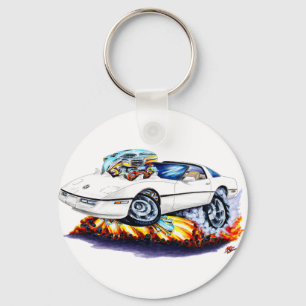 Korvette-Weiß-Auto 1984-93 Schlüsselanhänger