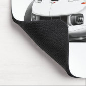 Korvette-Weiß-Auto 2005-09 Mousepad (Ecke)