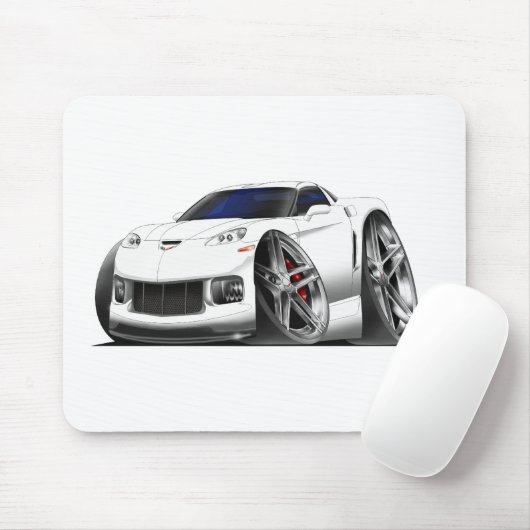 Korvette-Weiß-Auto 2005-09 Mousepad (Mit Mouse)