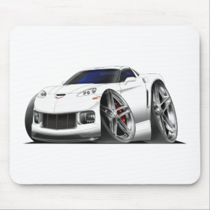 Korvette-Weiß-Auto 2005-09 Mousepad
