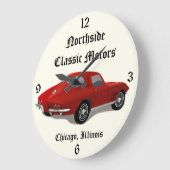 Korvettestingray-aufgeteilte Fenster-Uhr 1963 Große Wanduhr (Winkel)