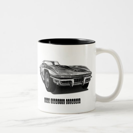 Korvettestingray-Tasse 1969 Zweifarbige Tasse (Rechts)