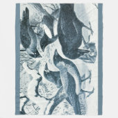 Korviden - Krähen der Vögel, Ravens Fleecedecke (Vorderseite)