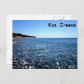 Kos, Griechenland Beach Scene Postcard Postkarte (Vorne/Hinten)