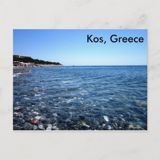 Kos, Griechenland Beach Scene Postcard Postkarte (Vorderseite)
