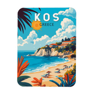 Kos Griechenland Reise Kunst Vintage Magnet