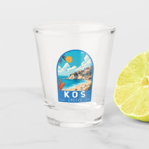 Kos Griechenland Reise Kunst Vintage Schnapsglas