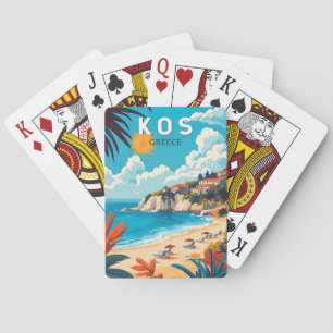 Kos Griechenland Reise Kunst Vintage Spielkarten