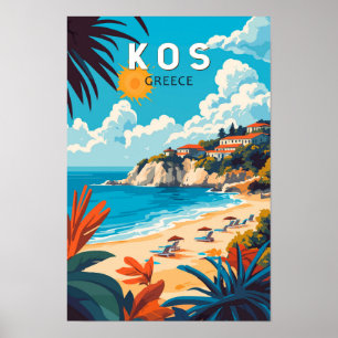 Kos Griechenland Reisen Kunst Vintag Poster