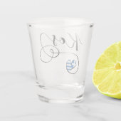 Kos Heart in Flag, Griechenland, I Liebe Kos, Cos Schnapsglas (Rückseite)