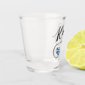 Kos Heart in Flag, Griechenland, I Liebe Kos, Cos Schnapsglas (Links)