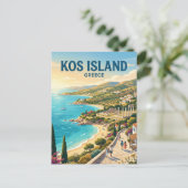 Kos Insel Griechenland Postkarte (Stehend Vorderseite)