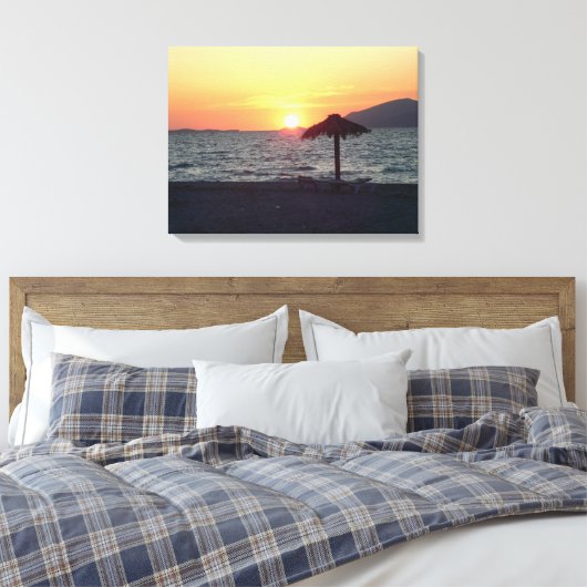 KOs Island Greece Mastichari Beach Sunset Leinwand (Insitu (Schlafzimmer))