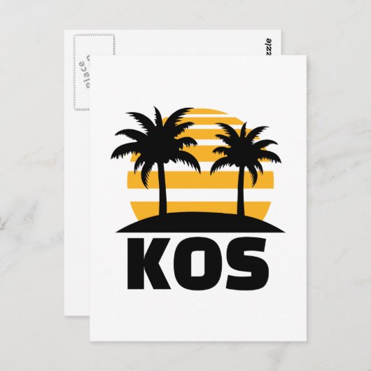 Kos Postkarte (Vorne/Hinten)