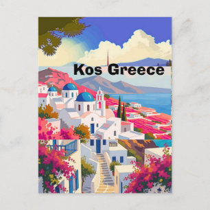 Kos-Reisepostkarten-Kunst, Kos Griechenland Reise  Feiertagspostkarte