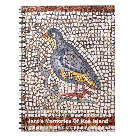 Kos Vogel-Mosaik-Notizbuch Notizblock (Vorderseite)