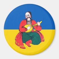 Kosak mit einem Musikinstrument