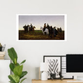 Kosaken auf Pferde, 1874 (Öl auf Leinwand) Poster (Heimbüro)