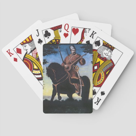 Kosakenbandurist, 1890 spielkarten (Rückseite)