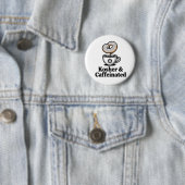 Koscher und koffeinierter jüdischer Kaffee Hanukka Button (Beispiel)