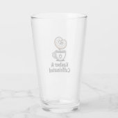 Koscher und koffeinierter jüdischer Kaffee Hanukka Glas (Rückseite)
