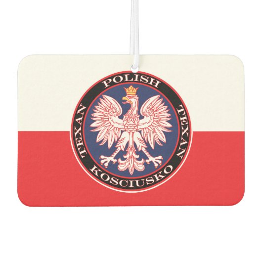 Kosciusko Runde Polnisch Texan Autolufterfrischer (Vorderseite)