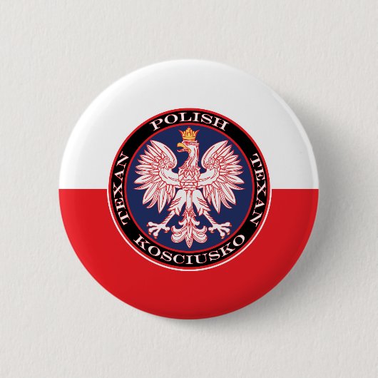 Kosciusko Runde Polnisch Texan Button (Vorderseite)