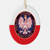 Kosciusko Runde Polnisch Texan Keramik Ornament (Rechts)