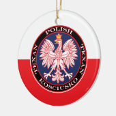 Kosciusko Runde Polnisch Texan Keramik Ornament (Links)