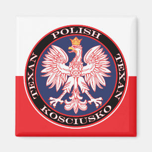 Kosciusko Runde Polnisch Texan Magnet