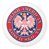 Kosciusko Texas Polnischer Adler Keramikknauf (Vorderseite)