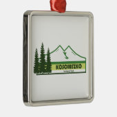 Kosciuszko National Park Green Stripes Ornament Aus Metall (Rechts)