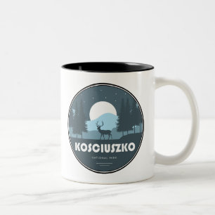 Kosciuszko-Nationalpark-Hirsche Zweifarbige Tasse