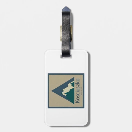 Kosciuszko Nationalpark Rustikal Gepäckanhänger (Rückseite vertikal)