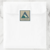 Kosciuszko Nationalpark Rustikal Quadratischer Aufkleber (Tasche)