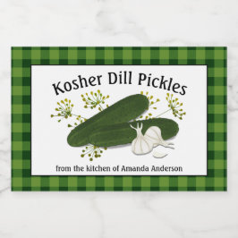 Kosher Dill Pickles Kariert H Food Label Lebensmitteletikett