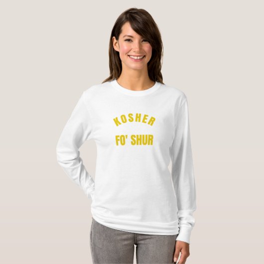 Kosher Fo Shure Funny Jwish Kashrut Pareve T-Shirt (Vorne ganz)