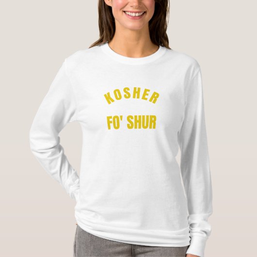 Kosher Fo Shure Funny Jwish Kashrut Pareve T-Shirt (Vorderseite)