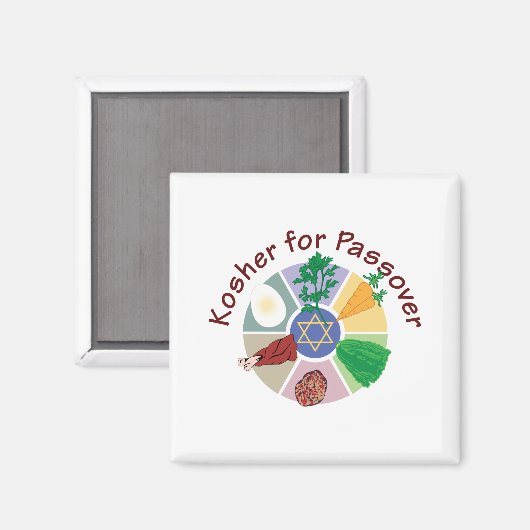 Kosher für Pessach Magnet (Vorderseite/Rückseite)